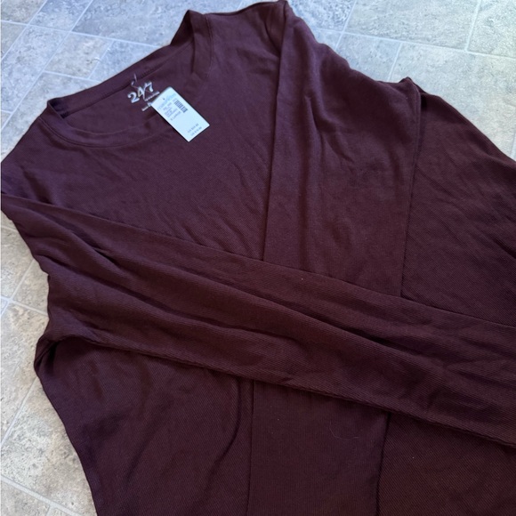 Maurices Deep Burgundy Ribbed Top - Picture 1 of 6